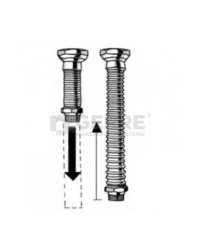 Трубное подключение с изменяемой длинной Meibes Inoflexi Dn 15, 105 мм, 1/2&quot; 