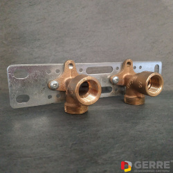 Cofit S монт. шина с отводами G 3/4&quot;НР x Rp 1/2&quot; x 100 мм, с плоским крепежом 