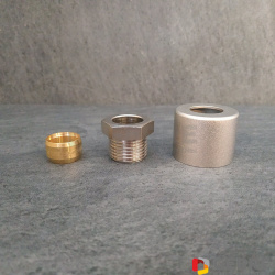 Присоединительный набор со стяжными кольцами для серии &quot;E&quot;, 1/2&quot;x16мм, никелированный 