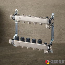 Распределительная гребенка Multidis SHR , PN 10, 2 х G ¾ с регулирующими вентильными вставками 