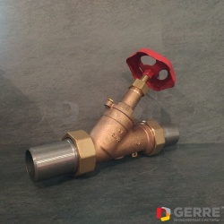 Запорный вентиль с маховиком Ду 32, 1  1/2 НР, бронза 