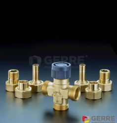 3 втулки с НР для 3-ходовых распределительных вентилей Ду 15 