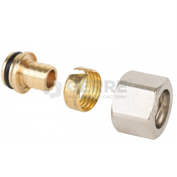 Фитинг обжимной для полиэтиленовой и металполимерной трубы (евроконус) MVI 1/2&quot;x16x2,0 PEX 