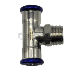 Пресс-тройник с НР MVI, 15х1/2" (нержавеющая сталь) 