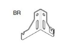 Настенный кронштейн K9.2 белый с пластиковой вставкой, правый