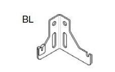 Настенный кронштейн K9.2 белый с пластиковой вставкой, левый