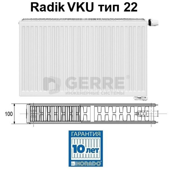 Стальной панельный радиатор Korado Radik VKU 22-6180, арт. 22060180-4PS0010 RADIK VKU