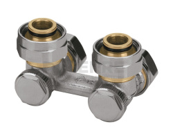 Узел нижнего подключения радиаторов Heimeier Vecotec угловой G3/4", наружная резьба 