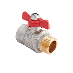 Кран шаровый полнопроходной MVI 1/2" внутренняя-наружная, бабочка 