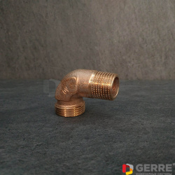 Cofit S присоединительный угольник бронза, G 3/4"НР x Rp 1/2"ВР 