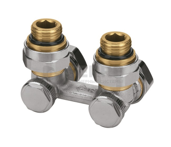 Узел нижнего подключения радиаторов Heimeier Vecotec угловой Rp1/2", внутренняя резьба Арматура для нижнего подключения Heimeier
