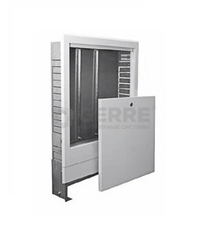KAN-therm шкафчик встраиваемый SWPS-13/10, до 13 отводов, с эмалированной рамкой для коллекторной группы, с изгибом кромки рамки под углом 45° Комплектующие для теплых полов KAN-therm (Польша)