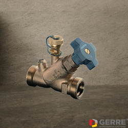 Вентиль свободного потока "Aquastrom"(F) бронза, Ду 25, G 1 1/4" x G 1 1/4" со сливным штуцером 