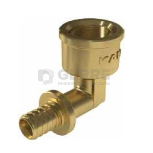 Отвод латунный 90° с резьбой внутренней UltraLine 32х3,0 PB Rp1" Система KAN-therm UltraLine