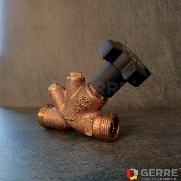 Вентиль свободного потока "Aquastrom"(F) бронза, Ду 50, G 2 3/8" x G 2 3/8" без сливного штуцера Вентили Aquastrom