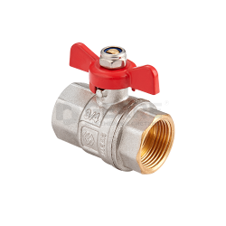 Кран шаровый полнопроходной MVI 3/4" внутренняя-внутренняя, бабочка 