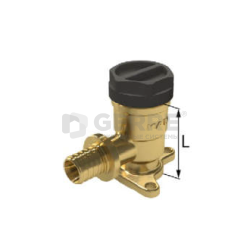 Отвод фиксируемый латунный UltraLine - 20 PB Rp1/2" удлиненный, L = 52,5 мм с РВ 