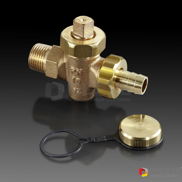 Шаровый кран KFE PN16 Ду20 бронза (DIN 3848) Запчасти для гребенок Multidis