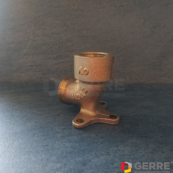 Cofit S настненная шайба, отвод с креплением бронза, G 3/4"НР x Rp 3/4" Фитинги для труб Copipe Oventrop
