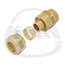 Соединитель латунный свинчиваемый с резьбой наружной, 12 х 2 G1/2 
