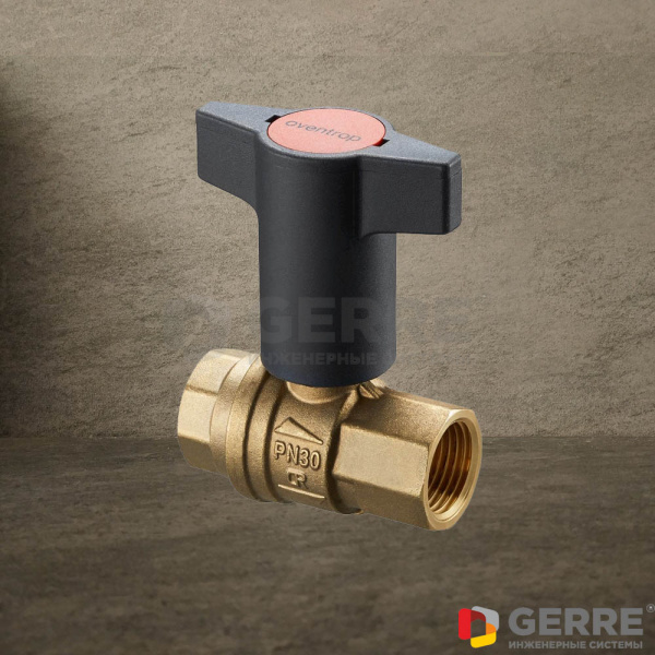 Кран шаровый, с удлиненной рукояткой  Ду 20, с обеих сторон 3/4" ВР, из латуни Краны шаровые Optibal