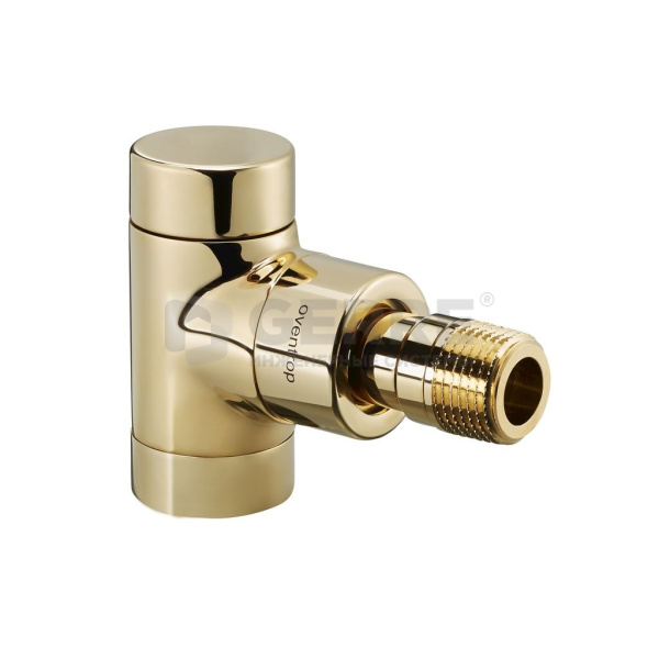Oventrop Combi E вентиль на обратную подводку Ду15, 1/2", PN 10, угловой, позолоченный Oventrop