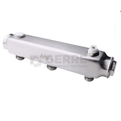 Коллектор из нержавеющей стали MVI, м\ц 100мм, 1"x1/2", 5 выходов 