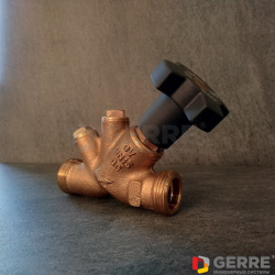 Вентиль свободного потока "Aquastrom"(F) бронза, Ду 32, G 1 1/2" x G 1 1/2" без сливного штуцера 