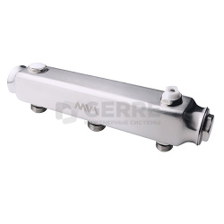 Коллектор из нержавеющей стали MVI, м\ц 100мм, 1"x1/2", 2 выхода 