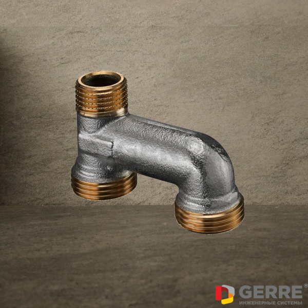 h-образный элемент 1/2"НР*(2*G3/4"НР) Вентили термостатические