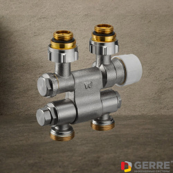 Multiblock TF присоединительный узел 1/2"НГ x 3/4"НР, латунь,поворотный 