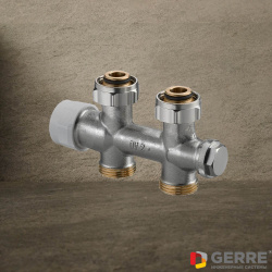 Multiblock T присоединительная арматура 3/4"НГ x 3/4"НР, латунь, проходной 