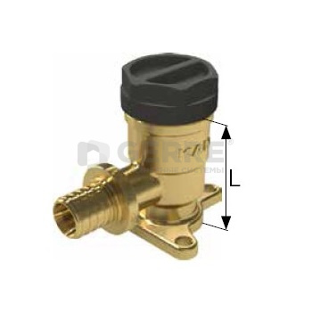 Отвод фиксируемый латунный с резьбой внутренней UltraLine -  14 PB Rp1/2", короткий Система KAN-therm UltraLine