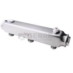 Коллектор из нержавеющей стали MVI, м\ц 100мм, 1"x1/2", 3 выхода 