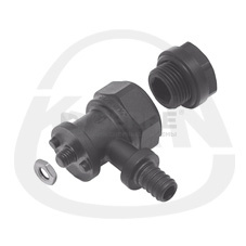 Отвод фиксируемый из PPSU (водорозетка) с короткой полимерной заглушкой, 12 х 2 G1/2 Фитинги и комплектующие для труб из сшитого полиэтилена KAN-therm (Польша)