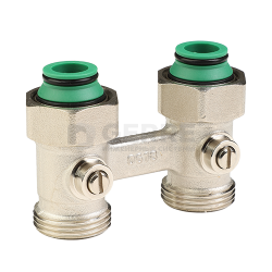 Узел нижнего подключения прямой, с шаровым затвором MVI 3/4"*3/4" 