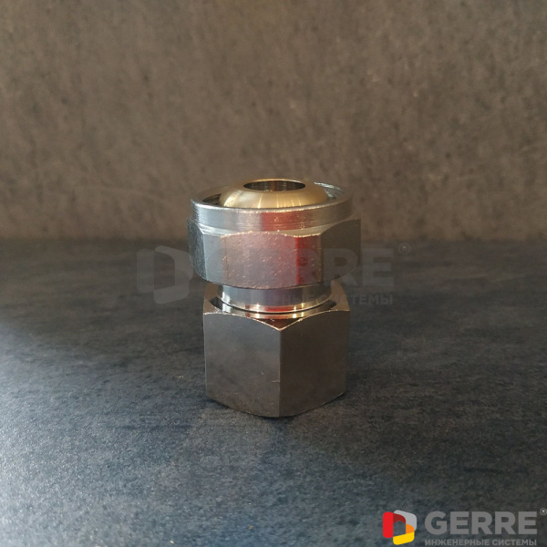 резьбовое соединение G 3/4 НГ x Rp 1/2 ВР из латуни, никелированное Запчасти для термостатических вентилей