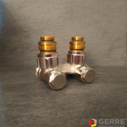 Присоединительный узел Multiflex F ZBU 1/2" НР x 3/4" НР, угловой, для слива 