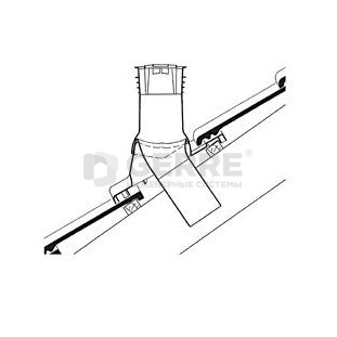 Параллельный проход через кровлю Viessmann Dn 80/80 мм, цвет черный Дымоходы Viessmann 