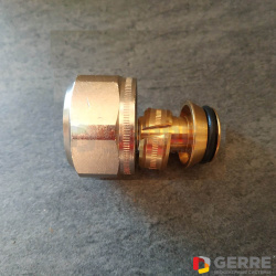 Присоединительный набор со стяжными кольцами "Ofix K" для НР 3/4, 16*2мм, для полиэтиленовых труб, с НГ никелированный 