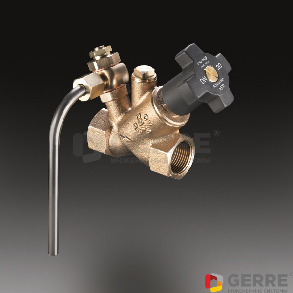 Вентиль Aquastrom KFR, Ду40, Rp 1 1/2" x Rp 1 1/2" со сливным штуцером Вентили Aquastrom