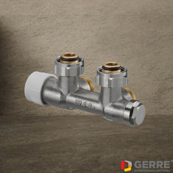 Multiblock T присоединительный узел 3/4"НГ x 3/4"НР, латунь,угловой Multiflex