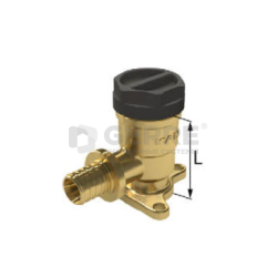 Отвод фиксируемый латунный UltraLine - 16 PB Rp1/2" удлиненный, L = 52,5 мм 