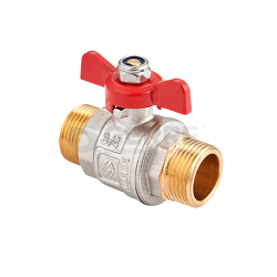 Кран шаровый полнопроходной MVI 1/2" наружная-наружная, бабочка 