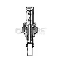 Расходомер коллекторный MVI 1/2" с ниппелем для коллекторного блока 